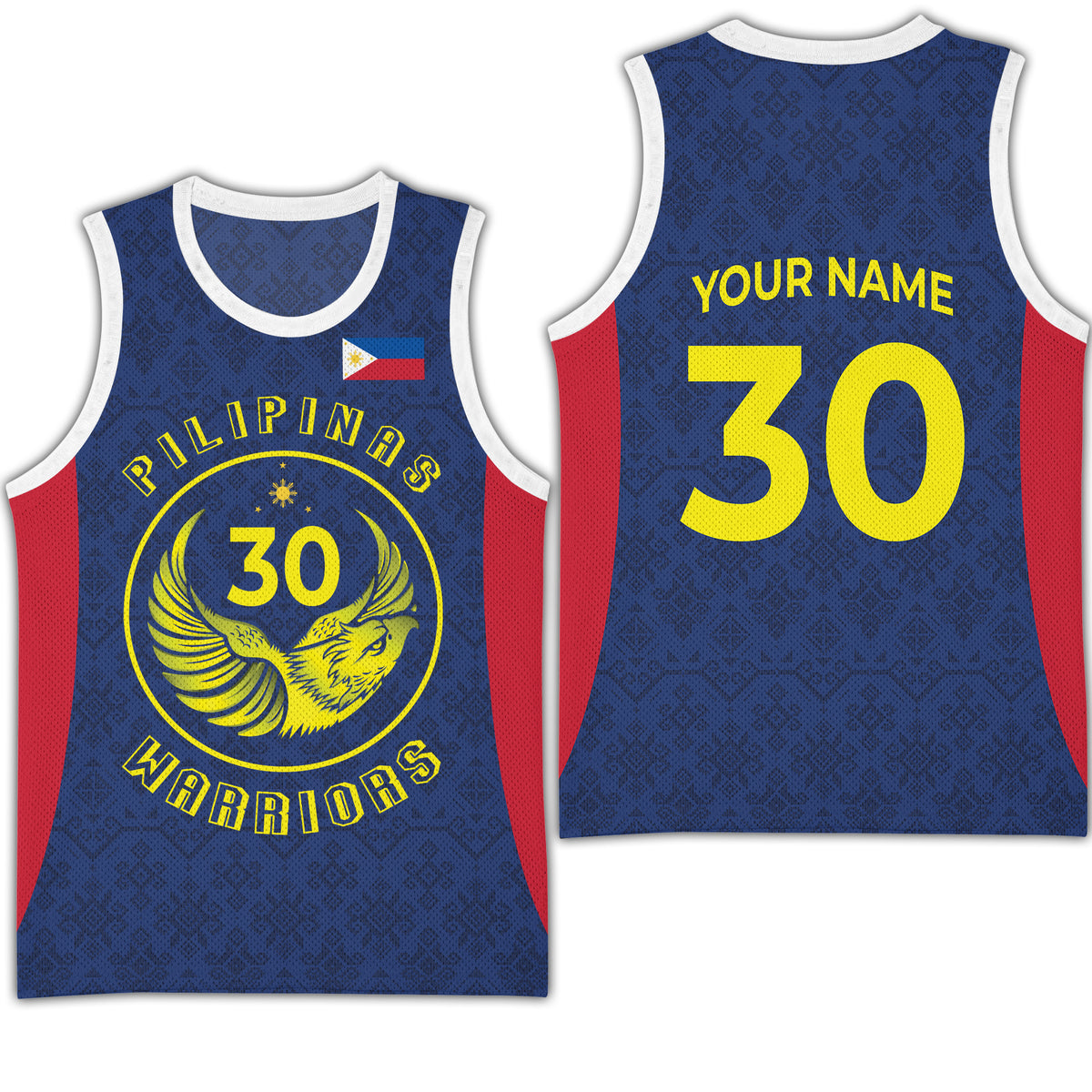 Philippines Basketball Jersey Pilipinas Warriors Blue Color LT03