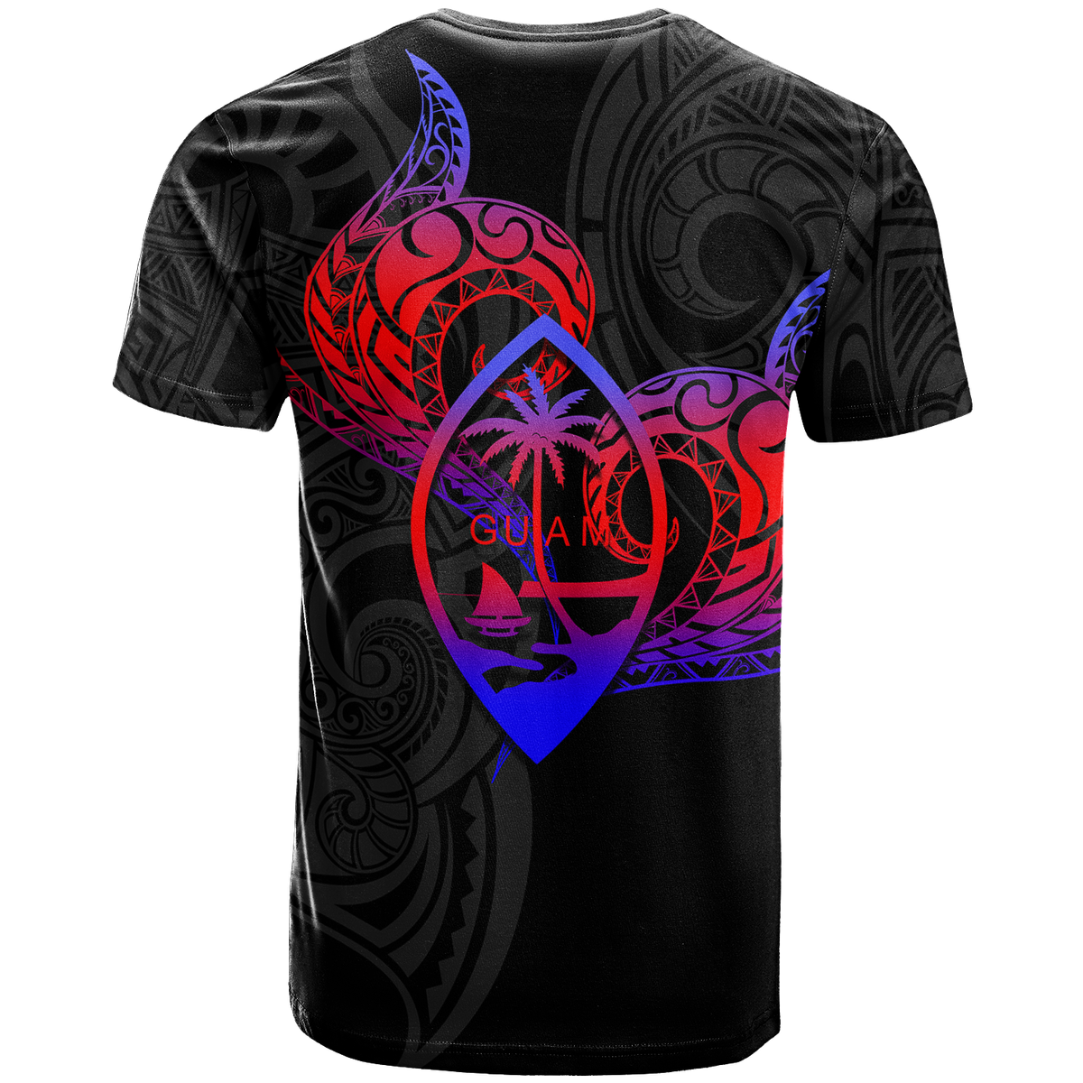 Valentine Day Guam Couple T Shirt Heart Tribal LT12 - Polynesian Pride