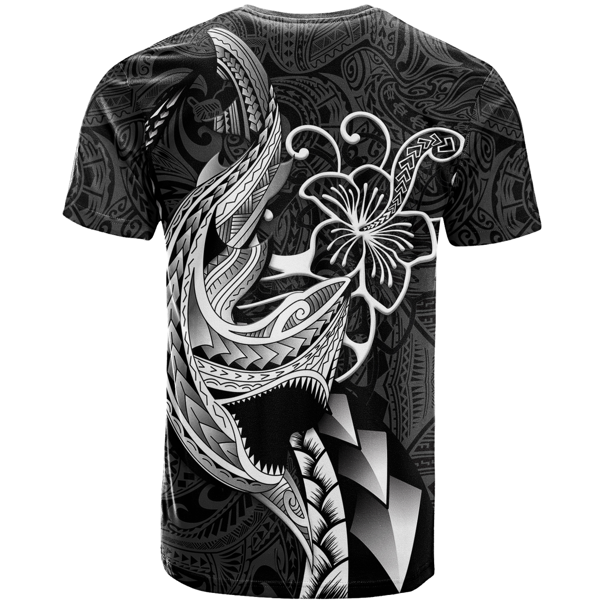 Custom Polynesian Shark Tattoo Hawaii Tribal T Shirt LT12 - Polynesian Pride