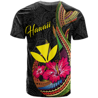 Hawaii Polynesian Fish Hook Hibiscus T Shirt LT12 - Polynesian Pride