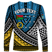 (Custom Personalised) Vanuatu Sanma Province Tribal Pattern Long Sleeve Shirt - LT12 - Polynesian Pride