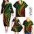 Hawaii Family Matching Outfits Polynesian Pride Off Shoulder Long Sleeve Dress And Shirt Family Set Clothes Turtle Hibiscus Luxury Style - Reggae Ver2 LT7 Reggae - Polynesian Pride