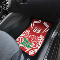 Custom England Rugby Car Mats Red Rose LT05
