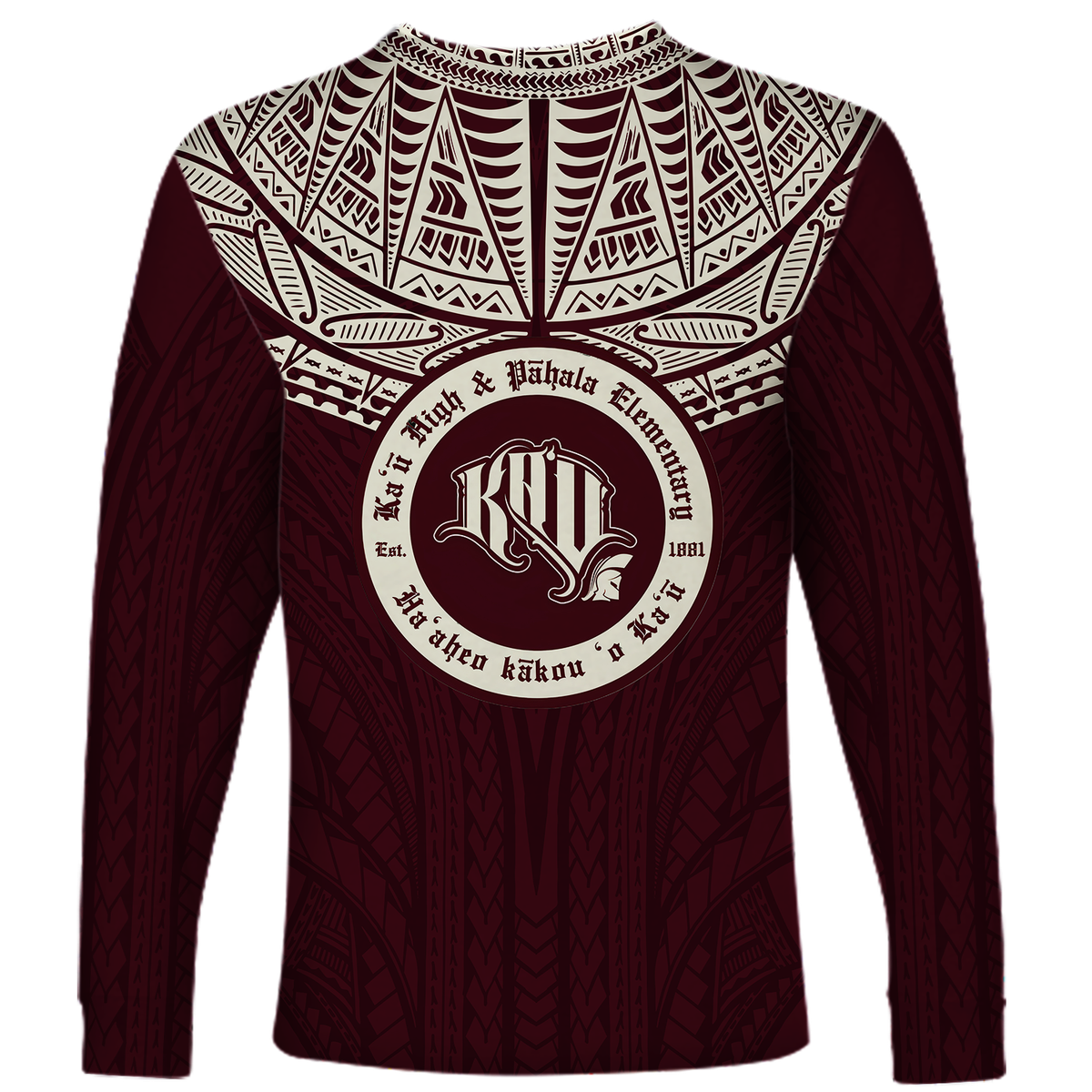(Custom Personalised) Hawaii Kau High & Pahala Elementary School Pride Long Sleeve Shirt - LT12 - Polynesian Pride