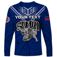 (Custom Personalised) Toa Samoa Rugby Long Sleeve Shirt - Samoan Warrior Pride - LT12 - Polynesian Pride