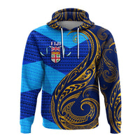 Fiji Hoodie Flags Color With Gold Polynesian Pattern LT20 - Polynesian Pride