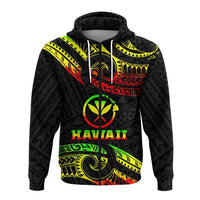 Hawaii Zip up Hoodie Tribal Pattern Reggae LT12 - Polynesian Pride