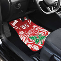 Custom England Rugby Car Mats Red Rose LT05