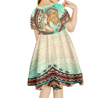 Hawaii Family Matching Outfits Polynesian Pride Summer Maxi Dress And Shirt Polynesian Shark Sea Turtle Dreamy LT14 - Polynesian Pride