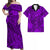 Matching Hawaiian Outfits For Couples Polynesian Tribal Art Purple LT14