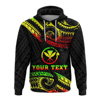 Custom Hawaii Hoodie Tribal Pattern Reggae LT12 - Polynesian Pride
