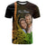 Custom Photo Polynesian Couple Valentine Day T Shirt Tropical Flowers Polynesian Pattern CTM14 - Polynesian Pride