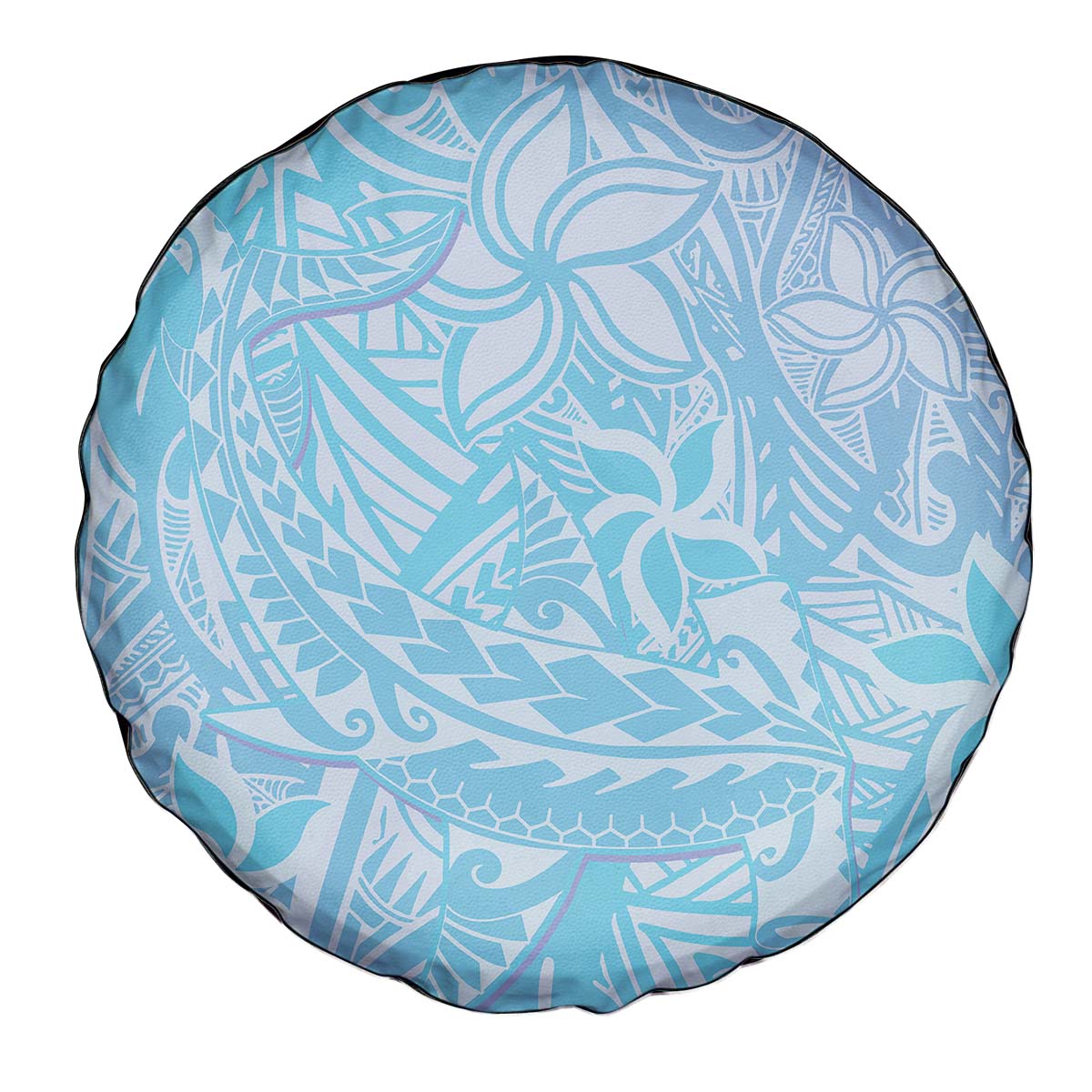 Baby Blue Gradient Polynesia Spare Tire Cover Hawaiian Tribal Hammerhead Shark Tattoo LT14 - Polynesian Pride