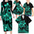 Polynesian Matching Outfit For Family Plumeria Flowers Long Sleeve Bodycon Dress Hawaiian Shirt Polynesian Tribal Aqua Vibe LT9 - Polynesian Pride