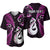 Personalised New Zealand Baseball Jersey Aotearoa Silver Fern With Manaia Maori Unique Pink LT14 Pink - Polynesian Pride