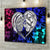 Polynesian Tribal Heart Tattoo Canvas Wall Art Gradient Blue Version LT9 - Polynesian Pride