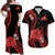 Tokelau Matching Dress and Hawaiian Shirt Tokelauan Tatau with Badge Red LT14 Red - Polynesian Pride