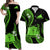 Tokelau Matching Dress and Hawaiian Shirt Tokelauan Tatau with Badge Green LT14 Green - Polynesian Pride