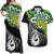 Personalised New Zealand And Australia Matching Dress and Hawaiian Shirt Aboriginal Mix Aotearoa Maori Unique LT14 Green - Polynesian Pride