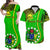 Personalised Cook Islands Matching Hawaiian Shirt and Dress June 15 Mangaia Gospel Day Green LT14 Green - Polynesian Pride