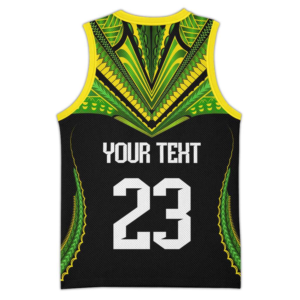 Custom Cook Islands Basketball Jersey Tatau Art Sport Style Black Color CTM03 - Polynesian Pride