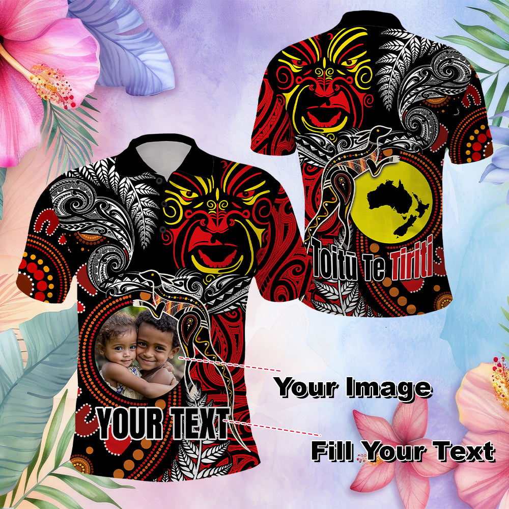 Aotearoa and Australia Toitu Te Tiriti Polo Shirt Honour the Treaty - Stand Together Stand Stronger