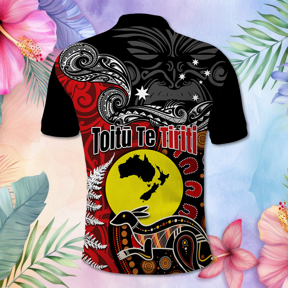 Aotearoa and Australia Toitu Te Tiriti Polo Shirt Honour the Treaty - Te Tiriti Is Us