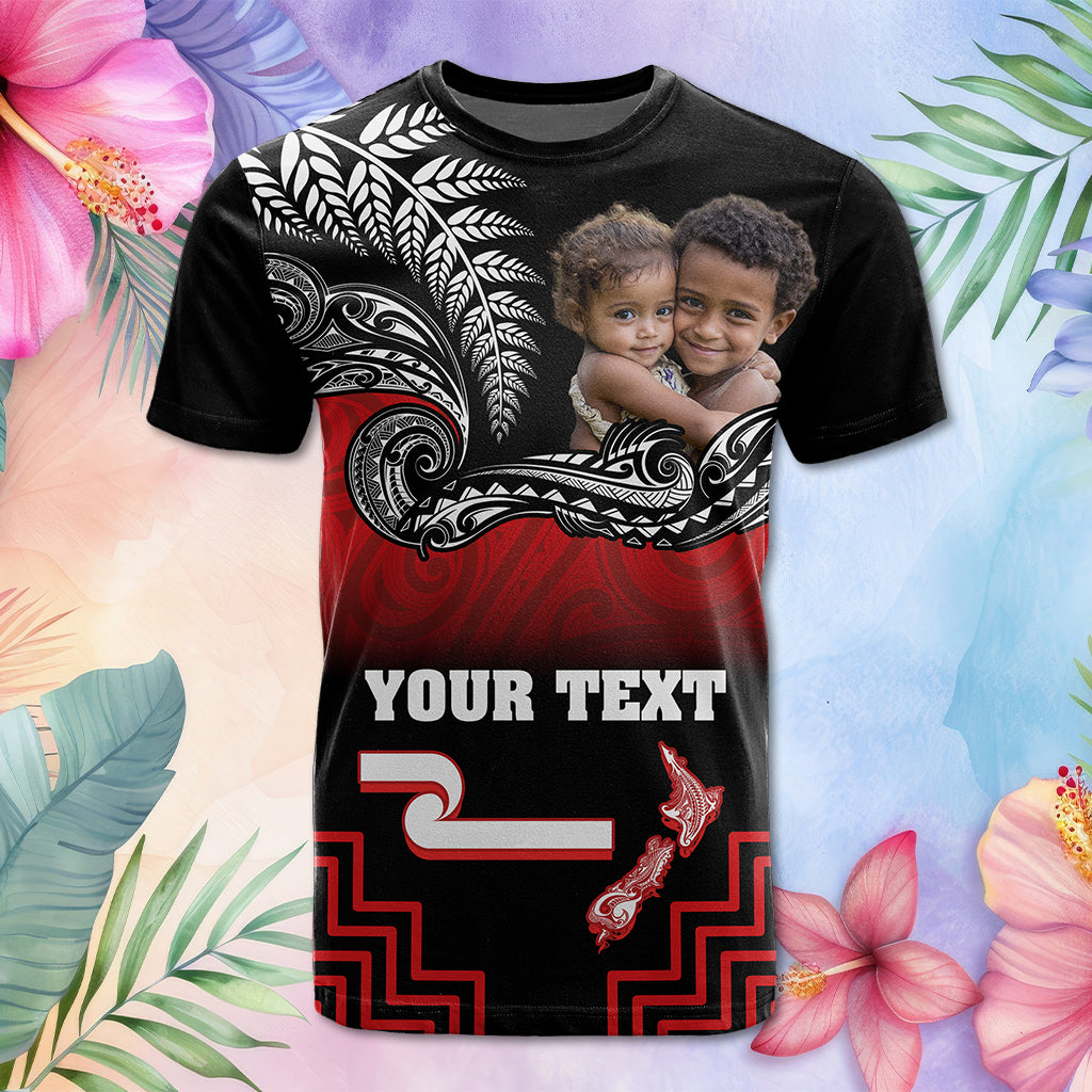 Custom Photo Aotearoa Toitu Te Tiriti T Shirt New Zealand Honour the Treaty - Fight Together