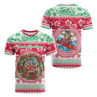 Custom Photo Polynesian Christmas T Shirt - Polynesian Pride