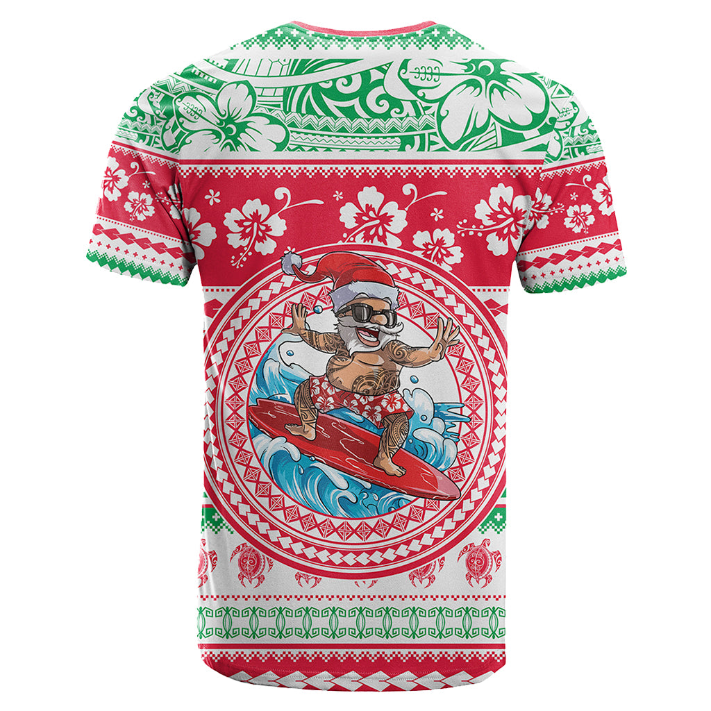 Custom Photo Polynesian Christmas T Shirt - Polynesian Pride