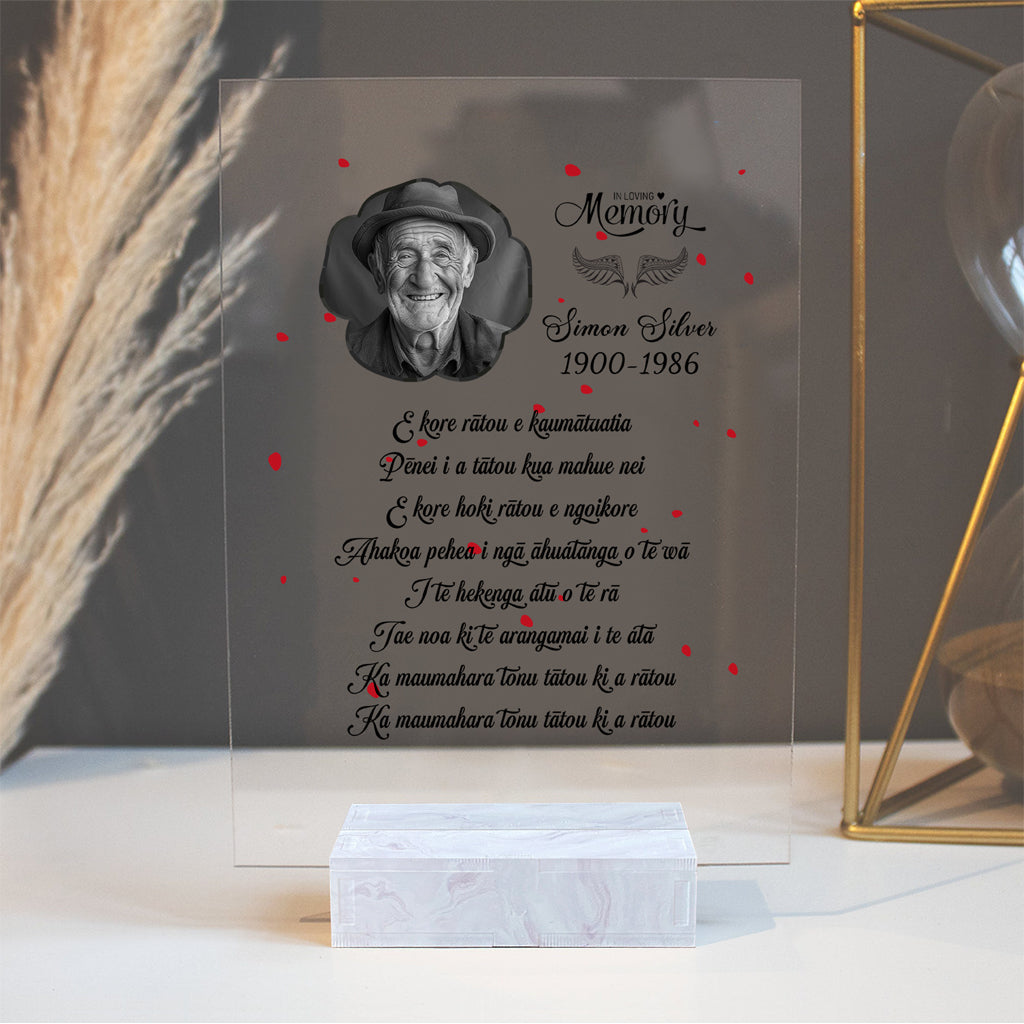 Custom Photo New Zealand ANZAC Day Memorial Acrylic Plaque We Will Remember You