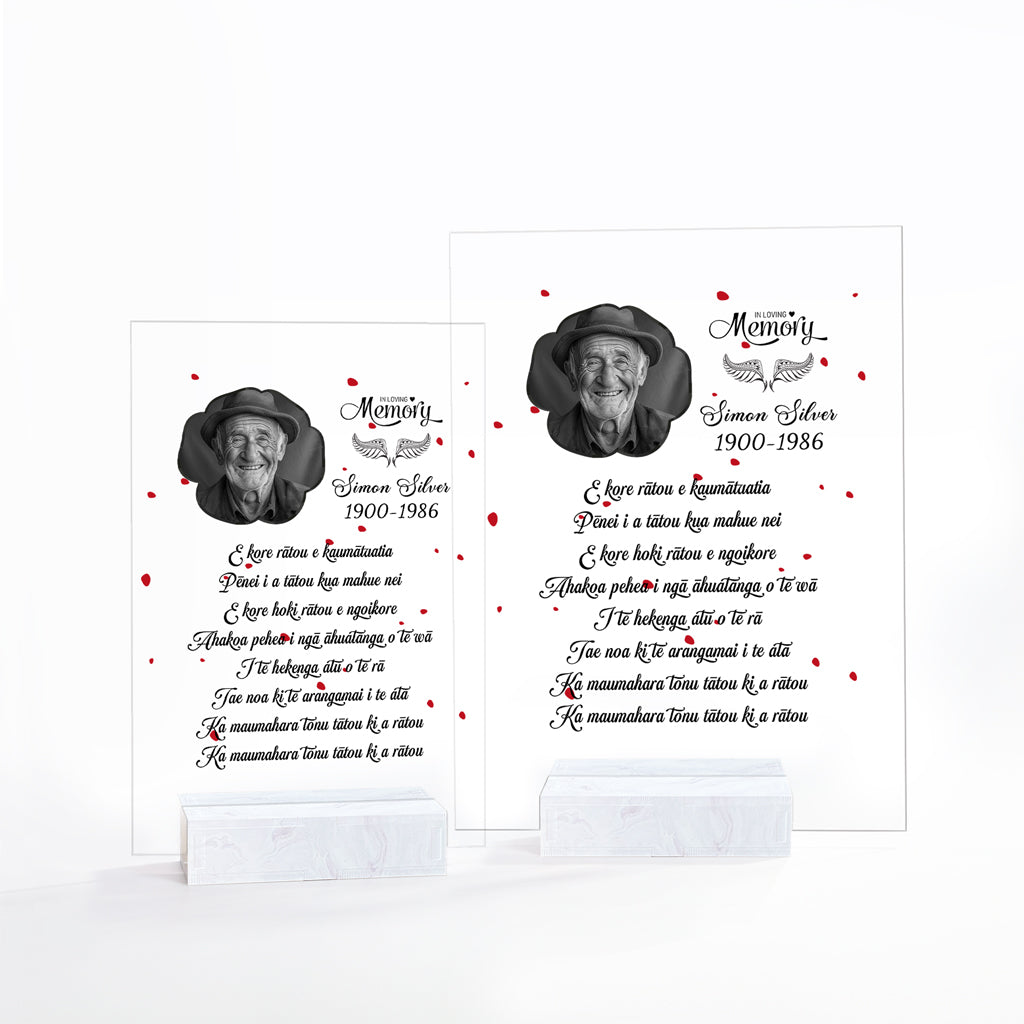 Custom Photo New Zealand ANZAC Day Memorial Acrylic Plaque We Will Remember You CTM05 - Polynesian Pride