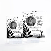 Custom Photo New Zealand ANZAC Day Memorial Acrylic Plaque Lest We Forget