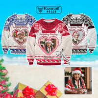 Custom Photo Polynesian Sweatshirt Memorial All I Want For Xmas Is You