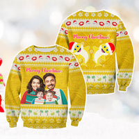Custom Photo Polynesian Christmas Sweatshirt Funny Style