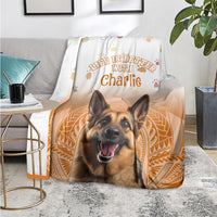 Custom Pet Photo Life Is Better With - National Pet Day Blanket Polynesian Pattern