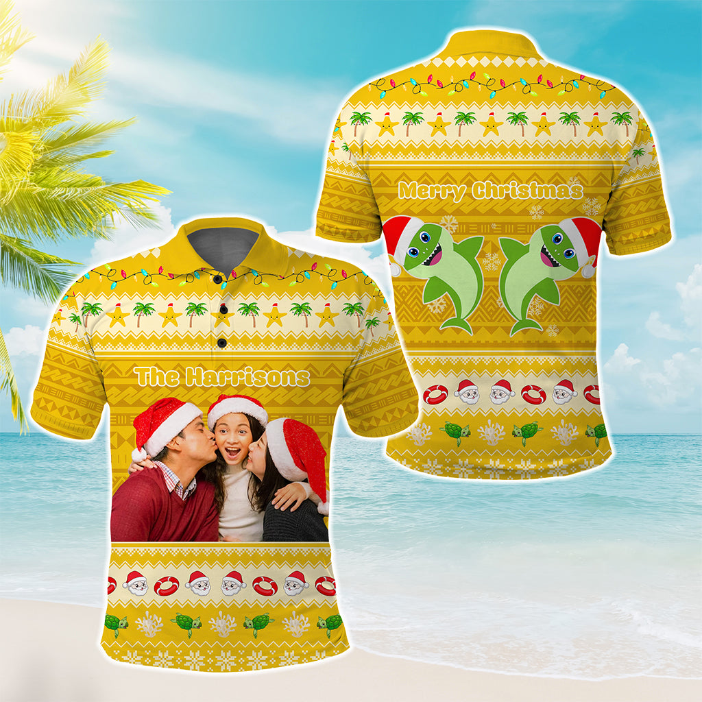 Custom Photo Polynesian Polo Shirt Beach Style