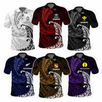 Custom AAPI Heritage Month Polo Shirt Polynesian Tribal Wave CTM05
