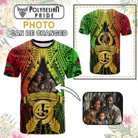 Custom Photo Vanuatu Independence Day T Shirt 45th Anniversary - Polynesian Pride