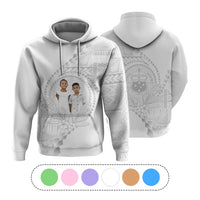 Custom Photo Samoa White Sunday Hoodie Lotu Tamaiti Teuila With Samoan Siapo CTM05 Multicolor - Polynesian Pride