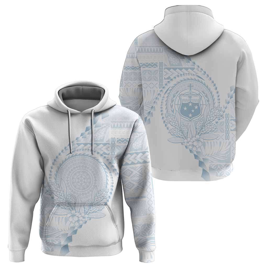 Custom Photo Samoa White Sunday Hoodie Lotu Tamaiti Teuila With Samoan Siapo CTM05
