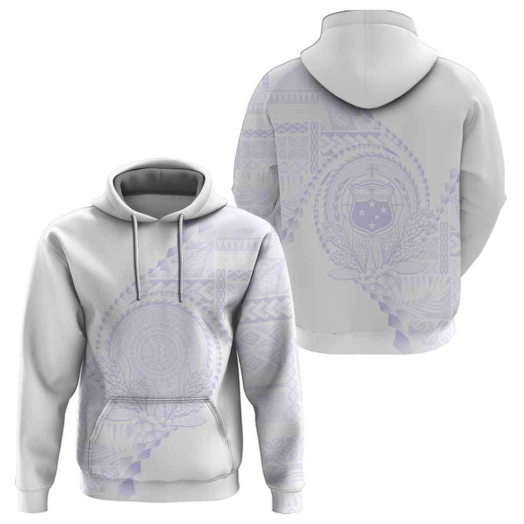 Custom Photo Samoa White Sunday Hoodie Lotu Tamaiti Teuila With Samoan Siapo CTM05