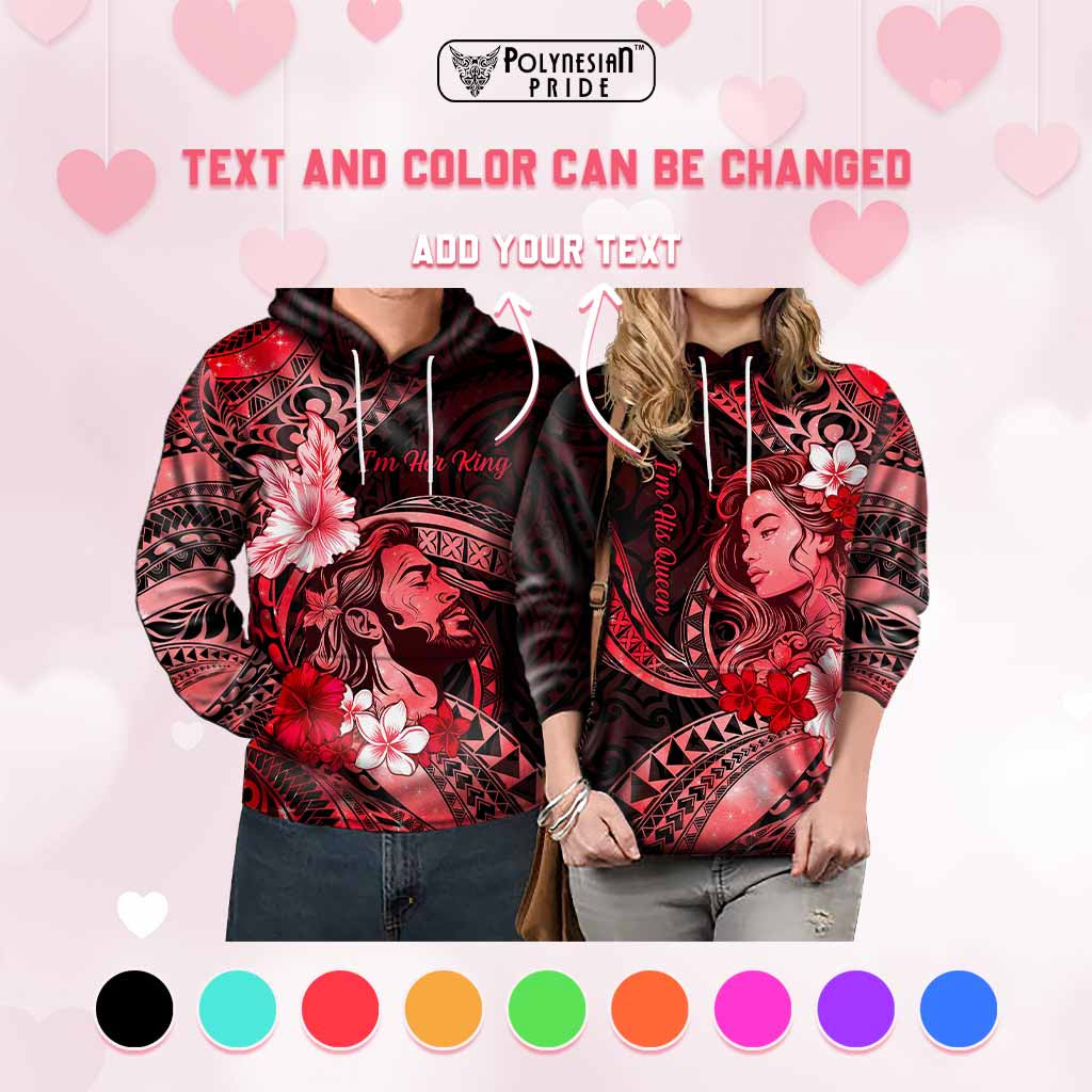 Custom Polynesian Valentine Hoodie In Our Kingdom Love Reigns Forever
