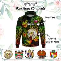 Custom Polynesian Countries Hoodie Coat Of Arms Polynesian Tribal Tattoo Shark