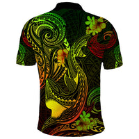 Custom Polynesian Countries Polo Shirt Coat Of Arms Polynesian Tribal Tattoo Shark
