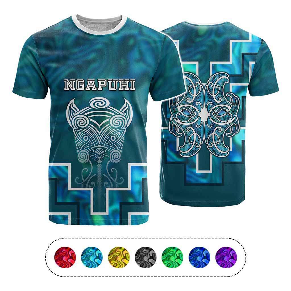 Custom New Zealand Aotearoa Iwi T shirt Maori Tiki With Poutama Motifs