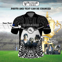 Custom Photo New Zealand Fern Rugby Polo Shirt Maori Pattern