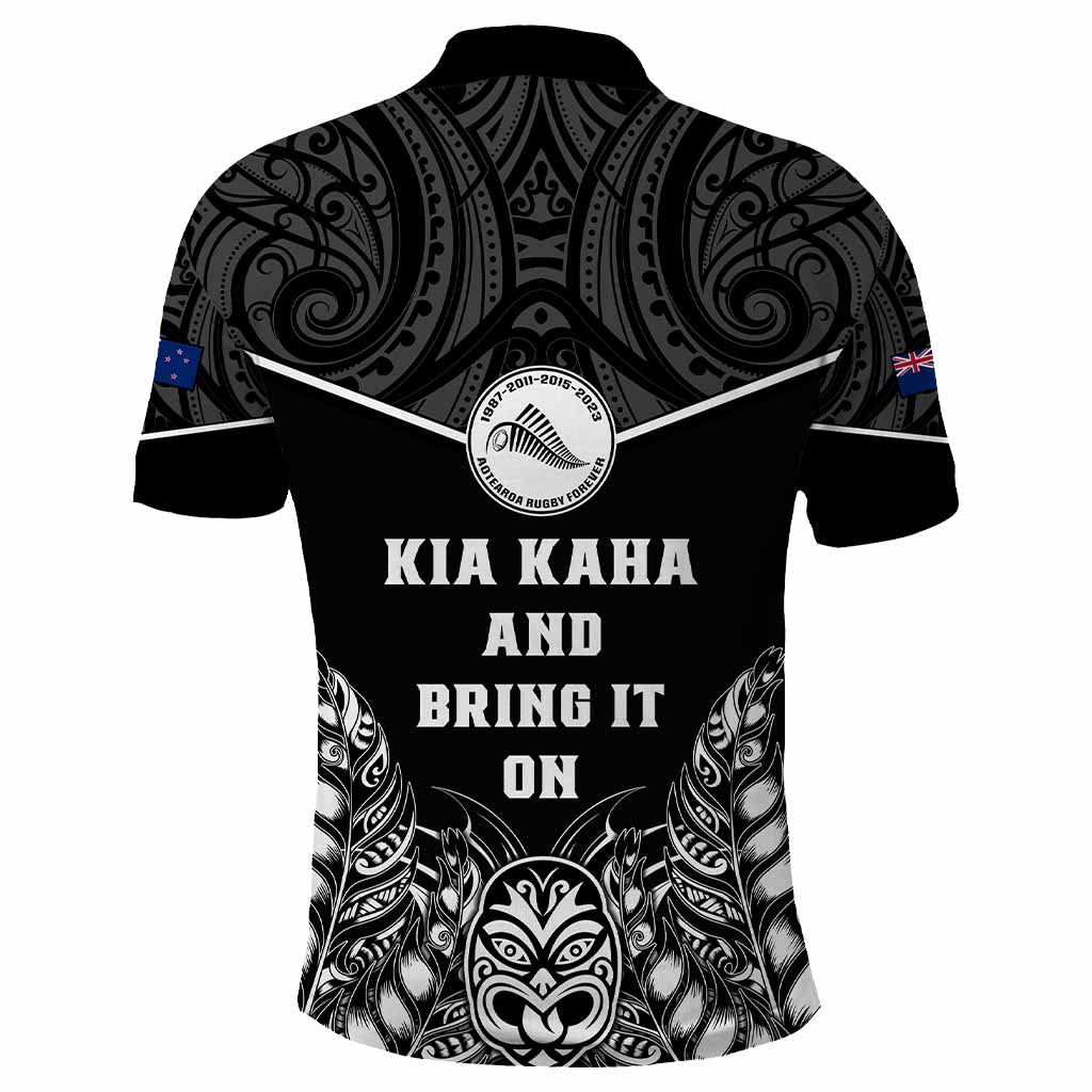 Custom Photo New Zealand Fern Rugby Polo Shirt Maori Pattern