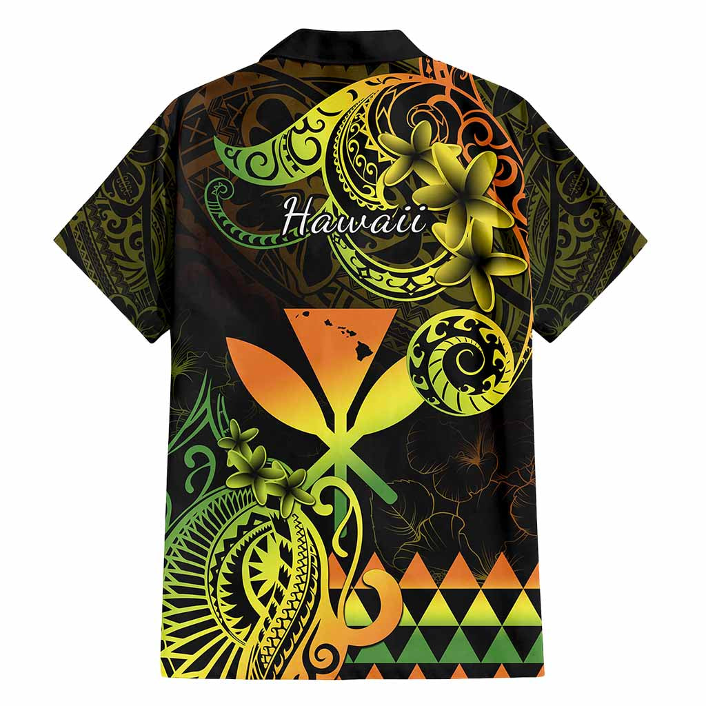 Custom Hawaii Symbols Hawaiian Shirt Plumeria Kakau Polynesian Tribal