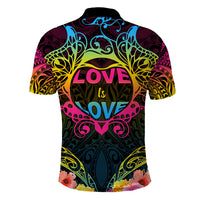 Custom Photo Happy Pansexual Pride Day Polo Shirt Love Is Love Polynesian Style